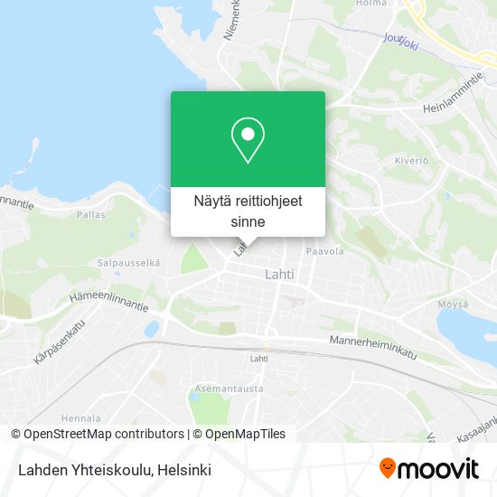 Lahden Yhteiskoulu kartta