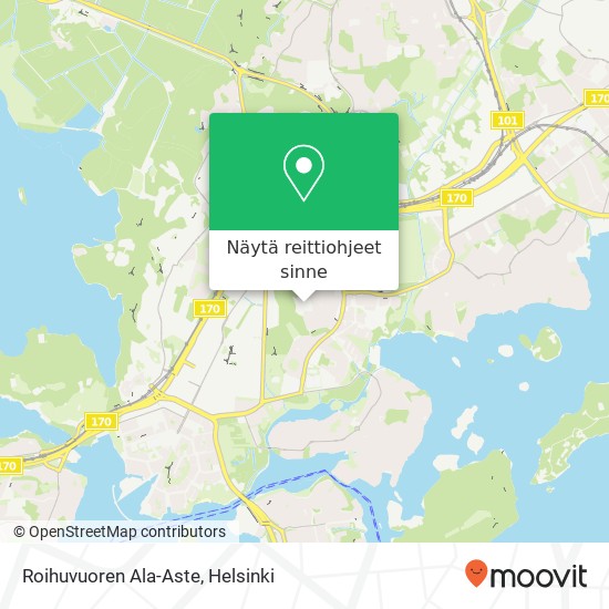 Roihuvuoren Ala-Aste kartta