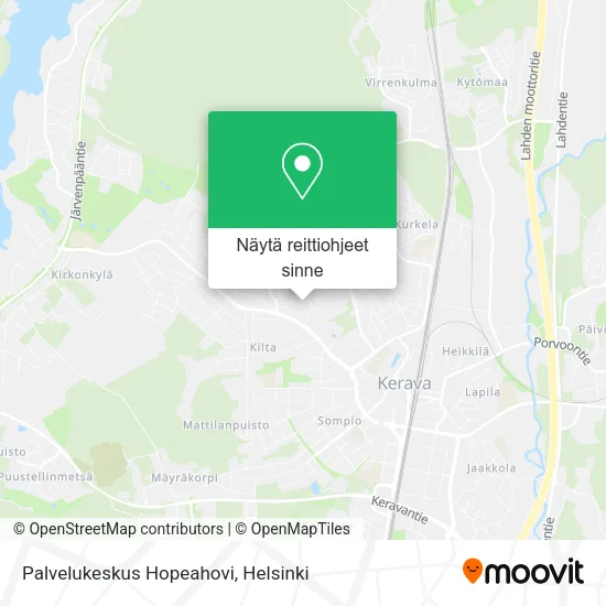 Palvelukeskus Hopeahovi kartta
