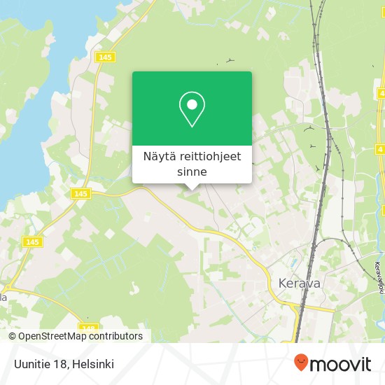 Uunitie 18 kartta