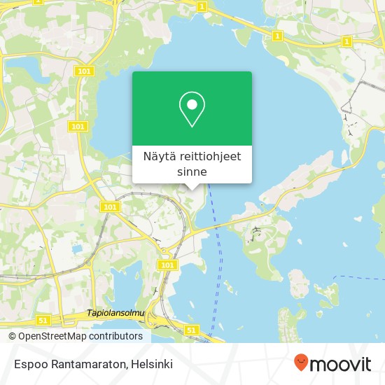 Espoo Rantamaraton kartta