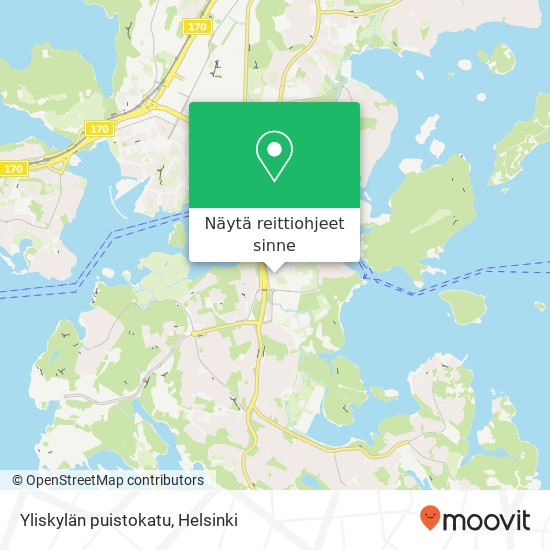 Yliskylän puistokatu kartta
