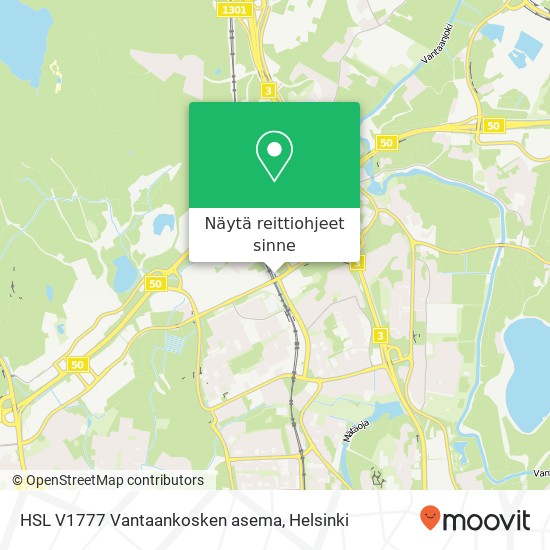 HSL V1777 Vantaankosken asema kartta