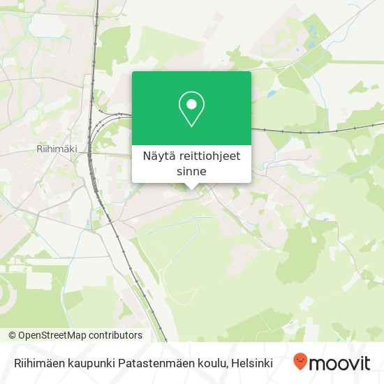 Riihimäen kaupunki Patastenmäen koulu kartta
