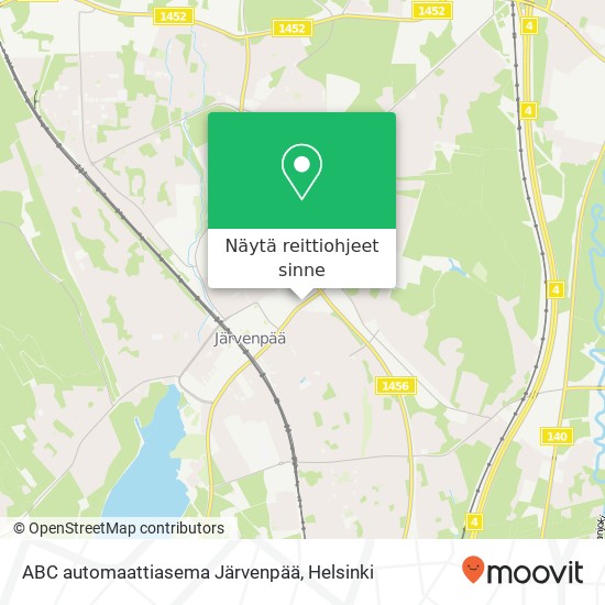 ABC automaattiasema Järvenpää kartta