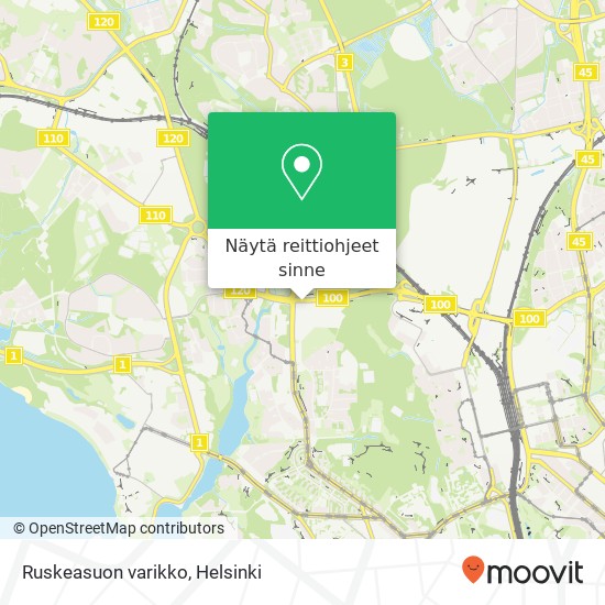 Ruskeasuon varikko kartta