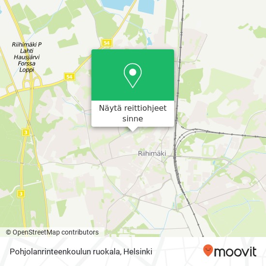 Pohjolanrinteenkoulun ruokala kartta