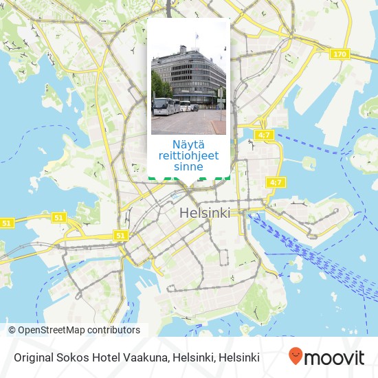 Original Sokos Hotel Vaakuna, Helsinki kartta