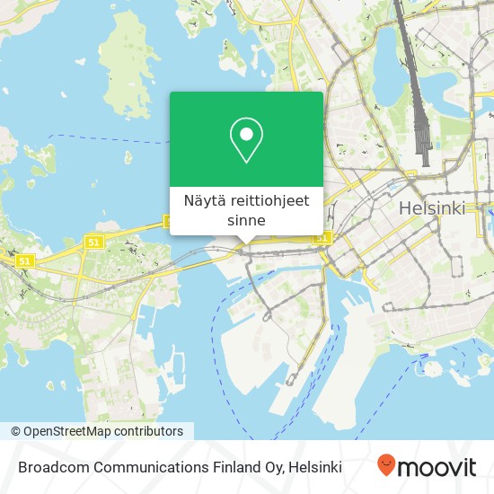 Broadcom Communications Finland Oy kartta