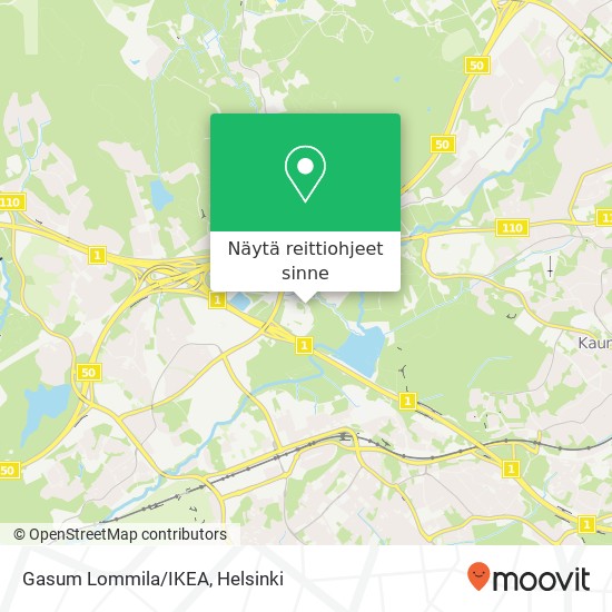 Gasum Lommila/IKEA kartta