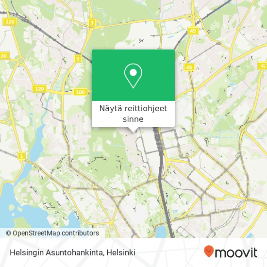 Helsingin Asuntohankinta kartta