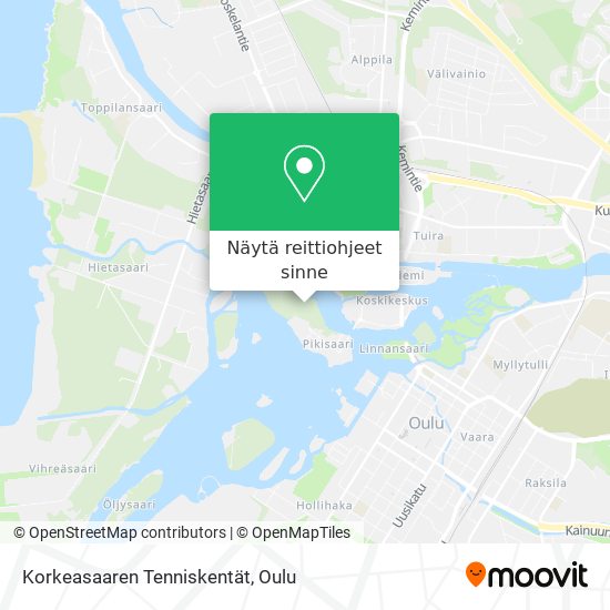 Korkeasaaren Tenniskentät kartta