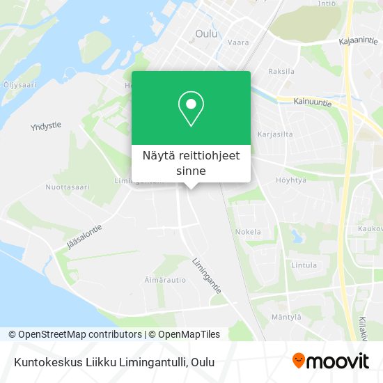 Kuntokeskus Liikku Limingantulli kartta