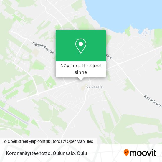 Koronanäytteenotto, Oulunsalo kartta