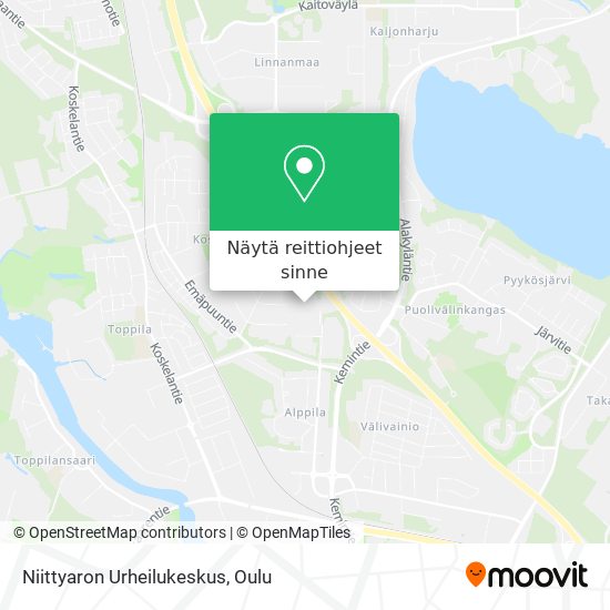Niittyaron Urheilukeskus kartta