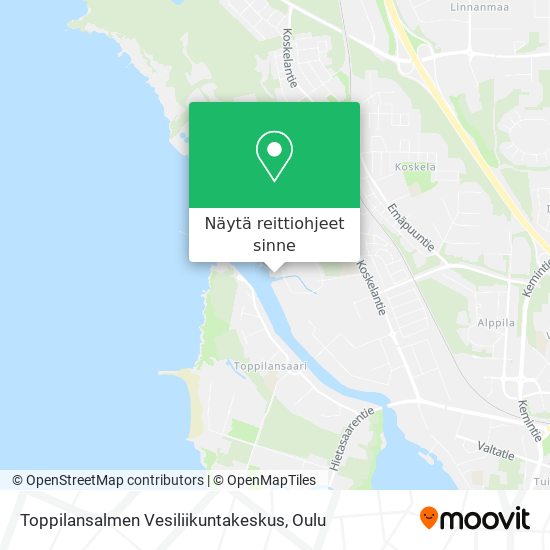 Toppilansalmen Vesiliikuntakeskus kartta