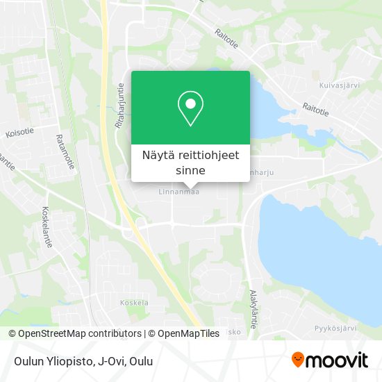 Oulun Yliopisto, J-Ovi kartta