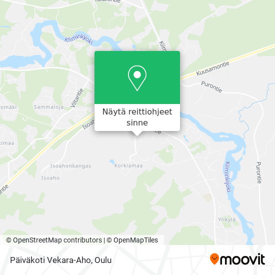 Päiväkoti Vekara-Aho kartta