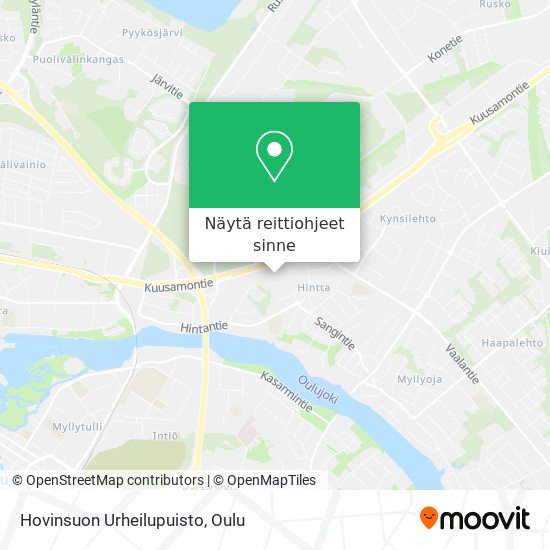 Hovinsuon Urheilupuisto kartta