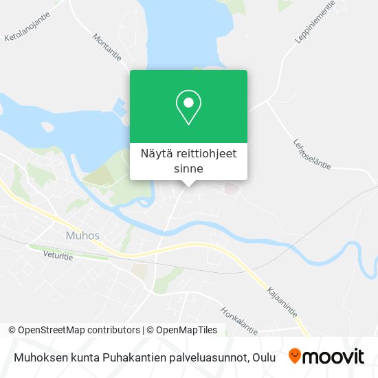Muhoksen kunta Puhakantien palveluasunnot kartta