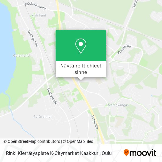 Kuinka päästä kohteeseen Rinki Kierrätyspiste K-Citymarket Kaakkuri  paikassa Oulu kulkuvälineellä Bussi?