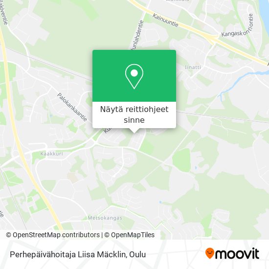 Perhepäivähoitaja Liisa Mäcklin kartta