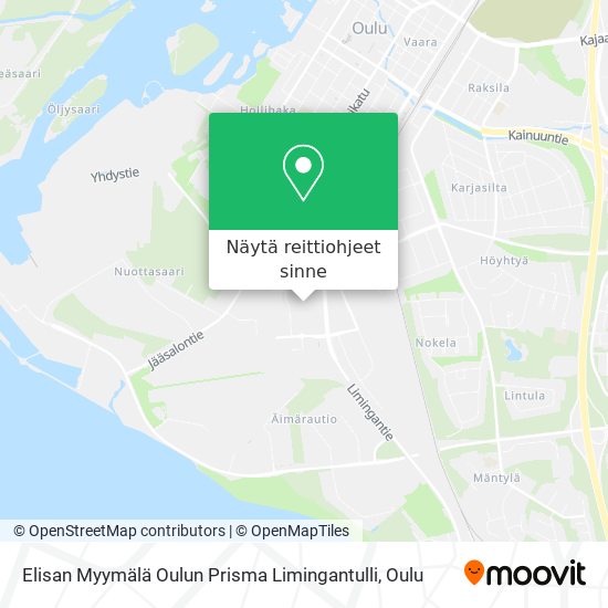 Elisan Myymälä Oulun Prisma Limingantulli kartta