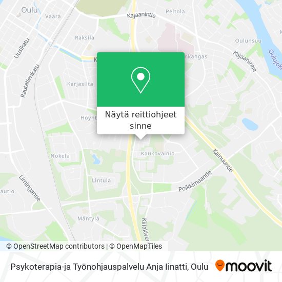Psykoterapia-ja Työnohjauspalvelu Anja Iinatti kartta