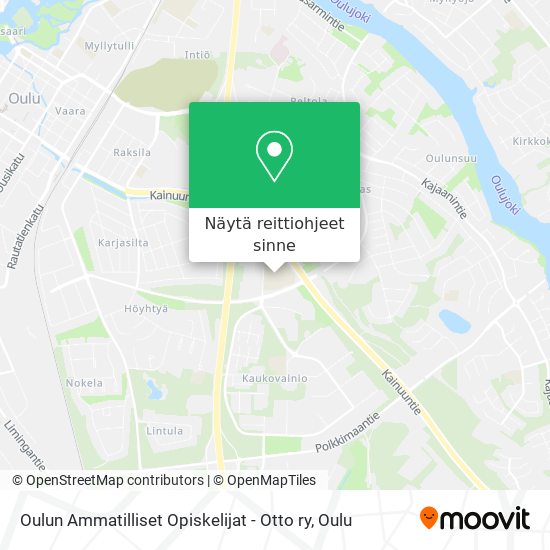Oulun Ammatilliset Opiskelijat - Otto ry kartta
