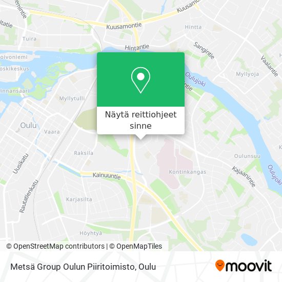 Metsä Group Oulun Piiritoimisto kartta