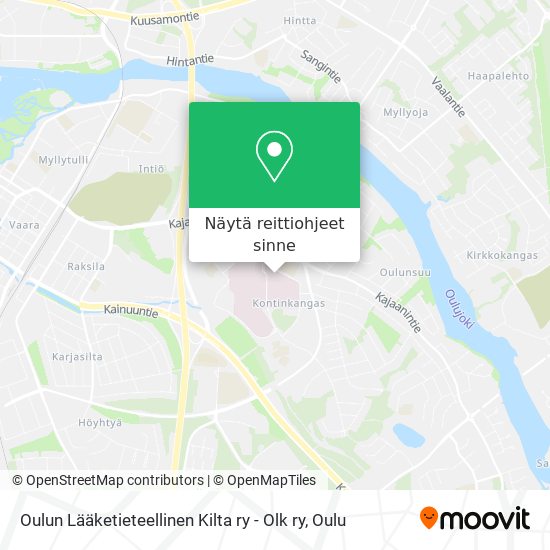 Oulun Lääketieteellinen Kilta ry - Olk ry kartta