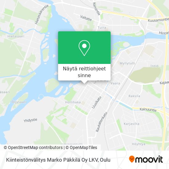 Kiinteistönvälitys Marko Päkkilä Oy LKV kartta