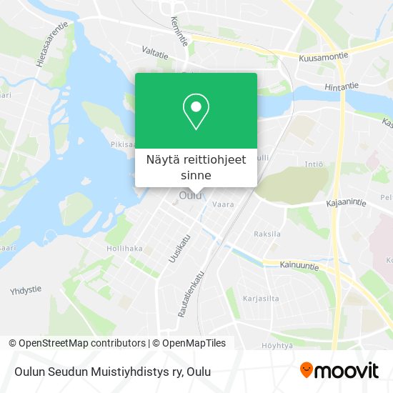 Oulun Seudun Muistiyhdistys ry kartta