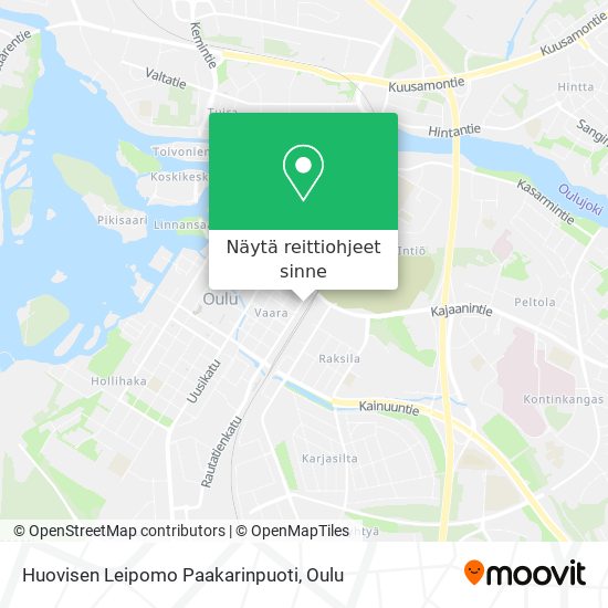 Huovisen Leipomo Paakarinpuoti kartta