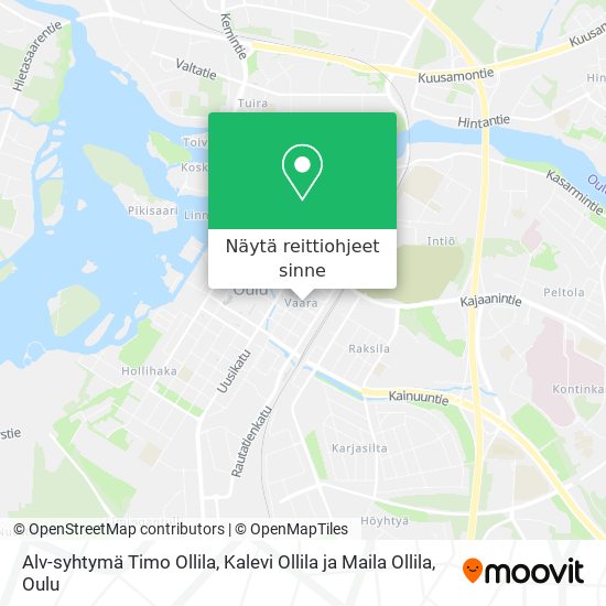 Alv-syhtymä Timo Ollila, Kalevi Ollila ja Maila Ollila kartta