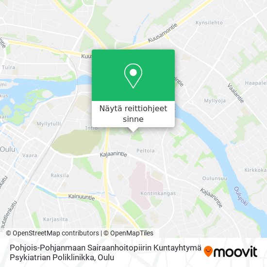 Pohjois-Pohjanmaan Sairaanhoitopiirin Kuntayhtymä Psykiatrian Poliklinikka kartta