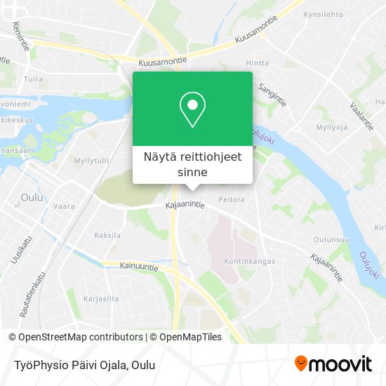 TyöPhysio Päivi Ojala kartta