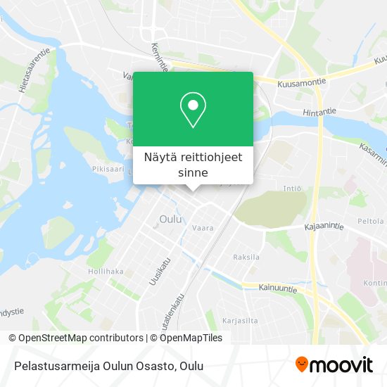 Pelastusarmeija Oulun Osasto kartta