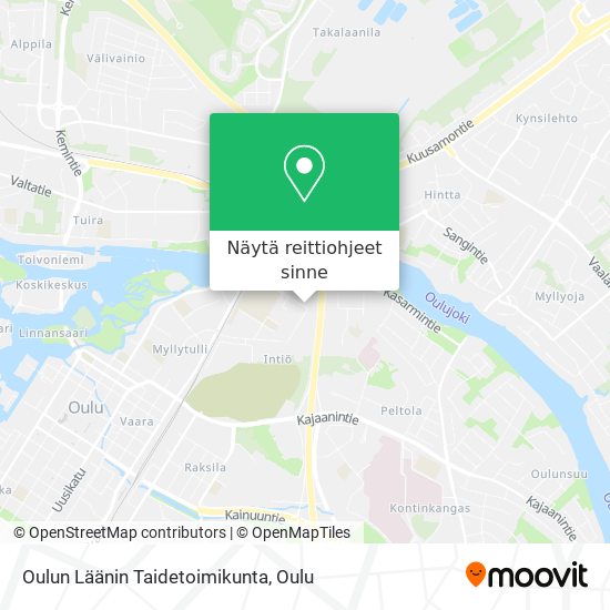 Oulun Läänin Taidetoimikunta kartta