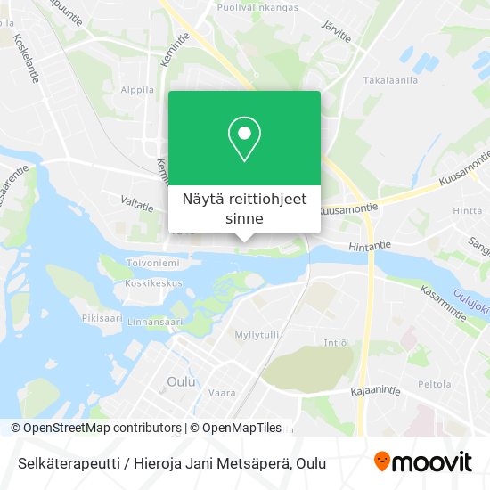 Selkäterapeutti / Hieroja Jani Metsäperä kartta