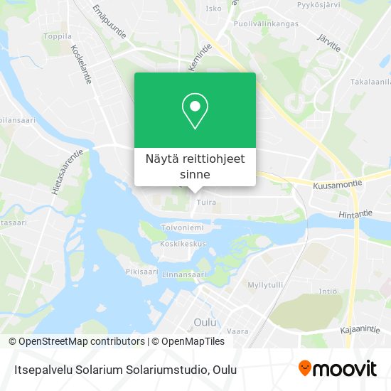 Kuinka päästä kohteeseen Itsepalvelu Solarium Solariumstudio paikassa Oulu  kulkuvälineellä Bussi?