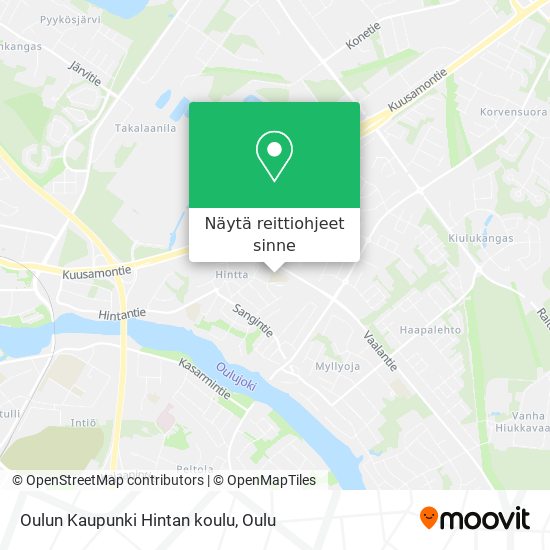 Oulun Kaupunki Hintan koulu kartta