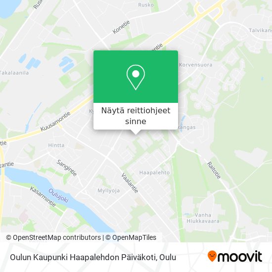 Oulun Kaupunki Haapalehdon Päiväkoti kartta