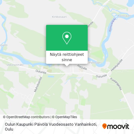 Oulun Kaupunki Päivölä Vuodeosasto Vanhainkoti kartta
