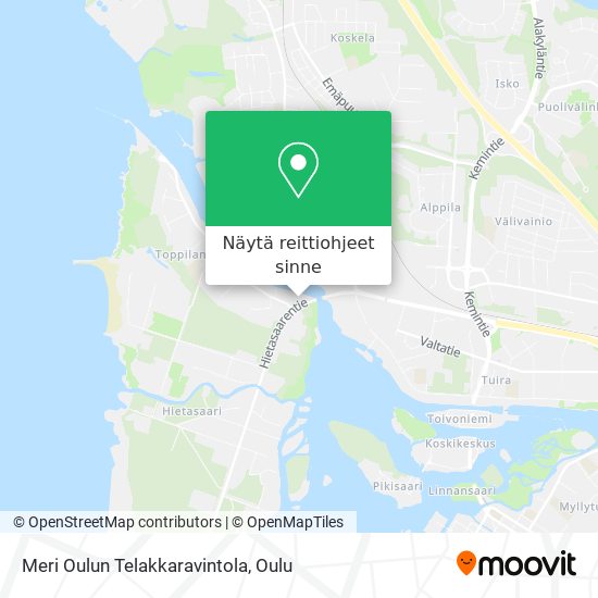Meri Oulun Telakkaravintola kartta