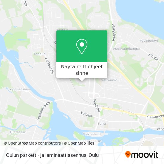 Oulun parketti- ja laminaattiasennus kartta