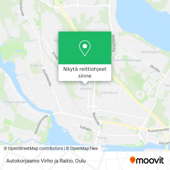 Autokorjaamo Virho ja Raitio kartta