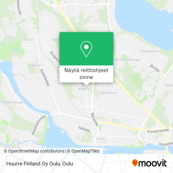 Huurre Finland Oy Oulu kartta