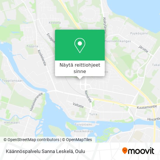 Käännöspalvelu Sanna Leskelä kartta