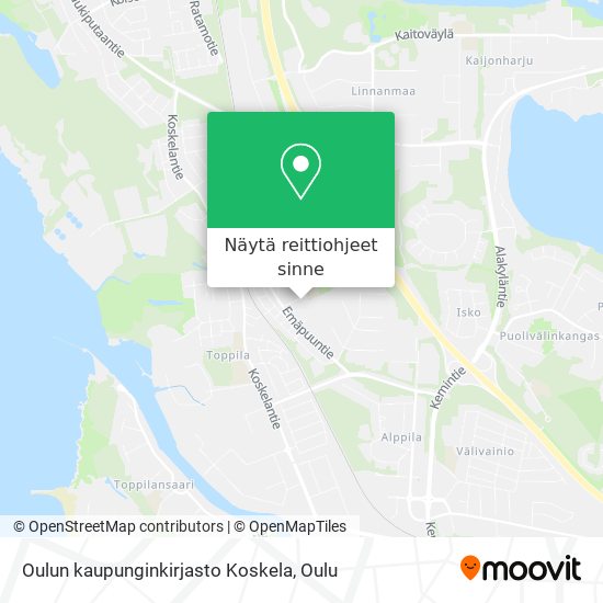 Oulun kaupunginkirjasto Koskela kartta